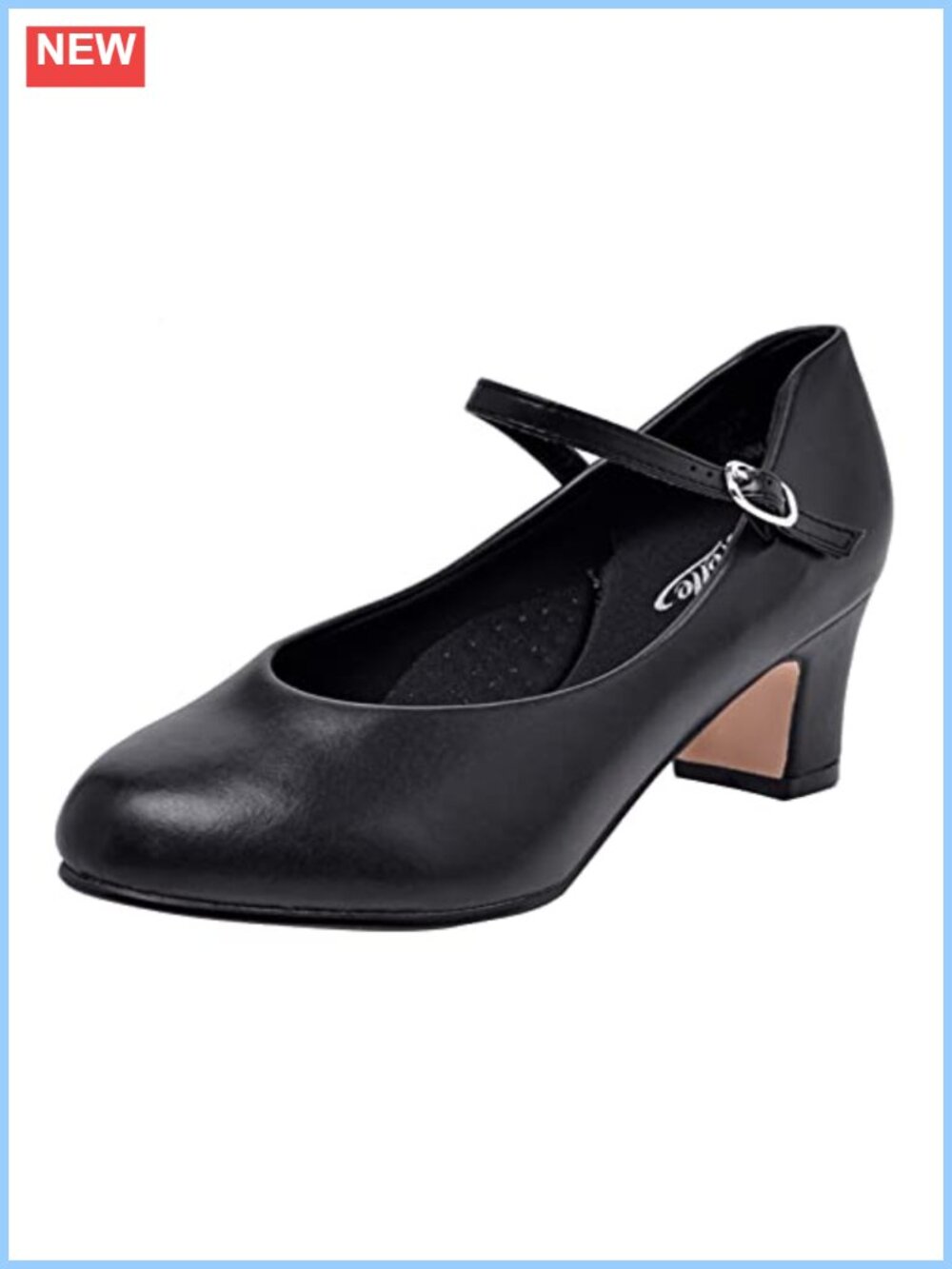 Women's Stelle Character Shoes 2" Heel Ankle Strap Dance Shoes Faux Leather